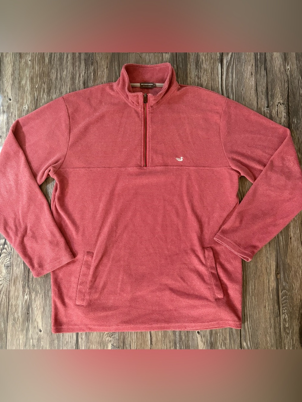 Southern Marsh Men’s Medium Red Heather Quarter Zip Pullover